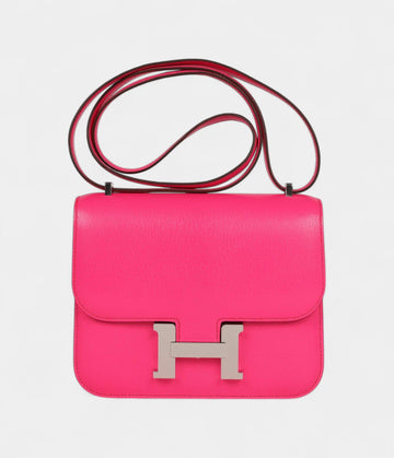 Hermès Constance 18 Rose Pop Chevre Chamkila Palladium Hardware