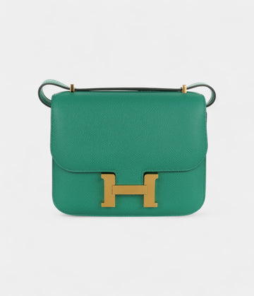 Hermès Constance 18 Vert Jade Epsom Gold Hardware