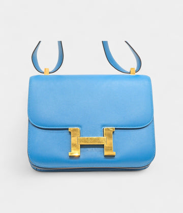Hermès Constance 24 Blue Zanzibar Evercolor Leather Bag