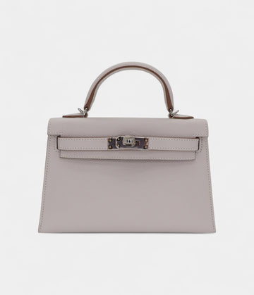 Hermès Kelly II Sellier Mini Gris Pale Epsom Leather Palladium Hardware