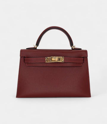 Hermès Kelly II Sellier Mini Rouge H Madame Leather Gold Hardware