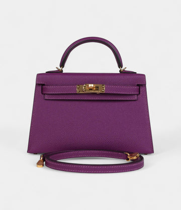 Hermès Kelly Sellier 20 Anemone Epsom Gold Hardware