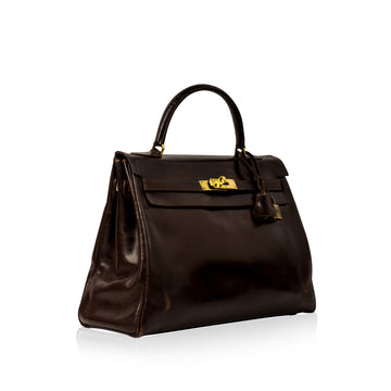 Kelly 32cm - Vintage - Brown Box Leather