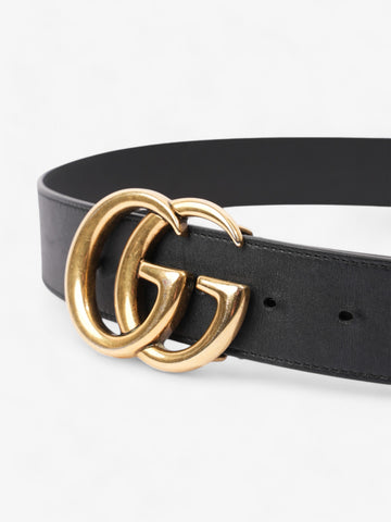 Gucci EC Marmont 2015 Re-Edition Wide Belt Black / Gold Leather 90cm / 36"