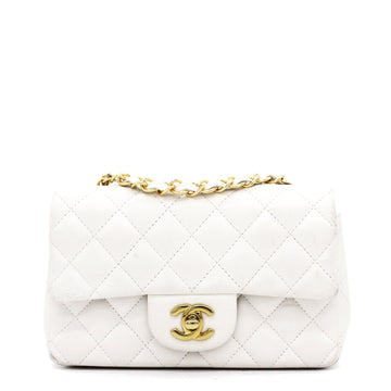 Chanel Classic Flap Mini Quilted Lambskin White