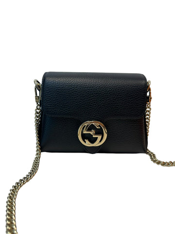 GUCCI - Dollar Calfskin Interlocking G Crossbody Bag