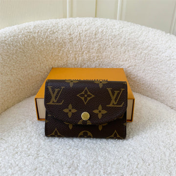 LV Rosalie Coin Purse / Small Wallet in in Monogram Canvas Fuchsia Interior GHW