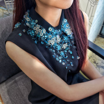 Miu Miu Sequin Navy dress