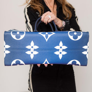 Louis Vuitton Limited Edition Escale Blue  On The Go Tote Bag