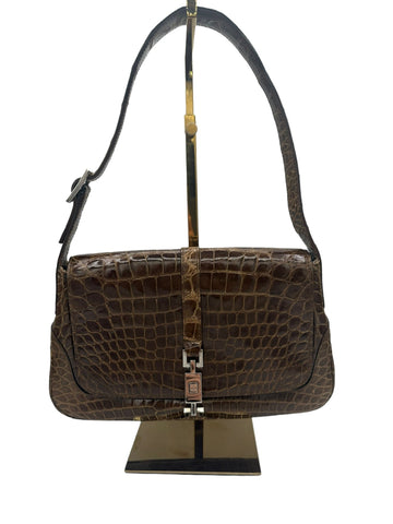 GUCCI - Crocodile Jackie O Flap Bag