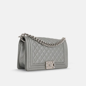Chanel Boy Bag - Silver