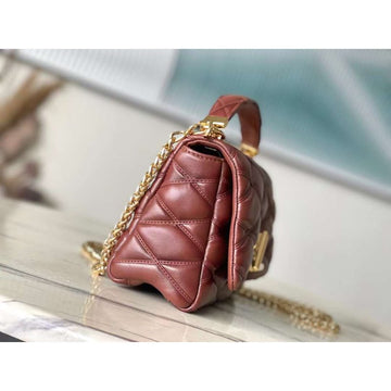 Louis Vuitton MM Malletage Leather Hand Bag BG00002