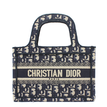 Dior Oblique Mini Book Tote Blue Multicolor