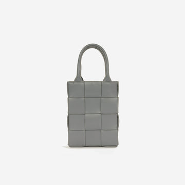 Bottega Veneta - Mini Cassete Tote - Grey Intrecciato SHW -