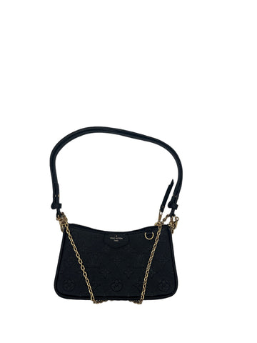LOUIS VUITTON - Easy Pouch Black Monogram Leather Shoulder Bag