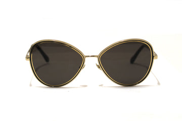 Chanel Black and Gold Oversize Sunglasses