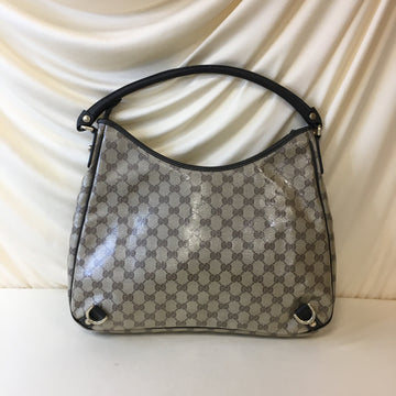 Gucci Brown CS Coated Canvas Shoulder Bag Sku# 68454