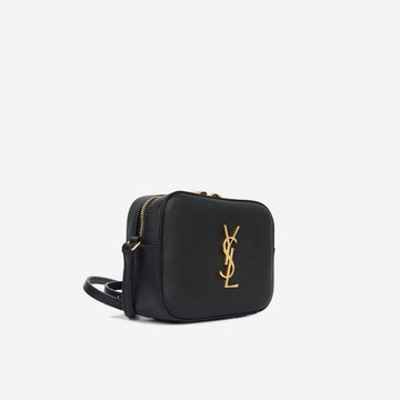 Saint Laurent Mini Camera Case - Black Grained GHW