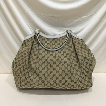 Gucci Beige CS Cavas Large Sukey Tote Sku# 71200