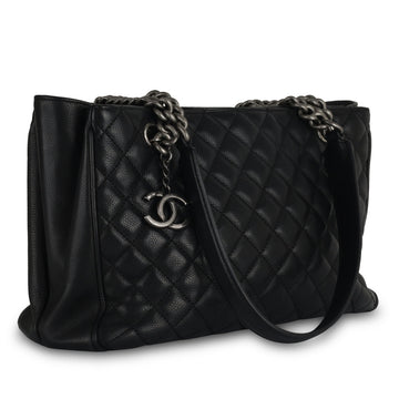 Chanel Quilted Shopper Tote - Black Caviar