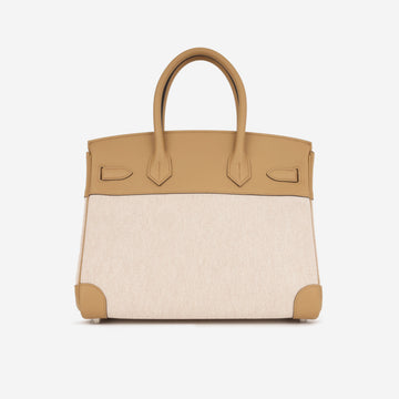 Birkin 30 Toile - Chai/Ecru