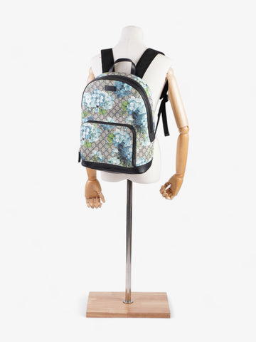 Gucci Blooms Backpack Blue Floral EC Supreme Coated Canvas