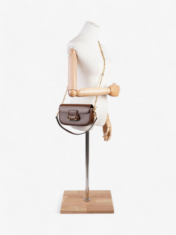 Gucci Gucci Horsebit 1955  Brown Calfskin Leather