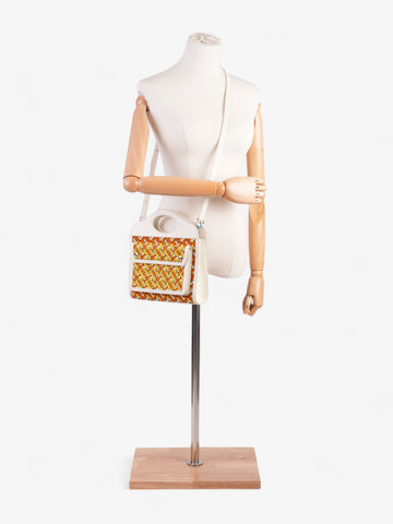 Burberry TB Pocket Bag White / Orange / Yellow Suede