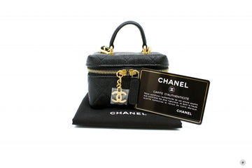 Chanel AP B Small Vanity With Chain Black /  Caviar Shoulder Bags Gbhw
