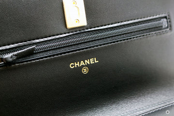 Chanel APB Wallet ON Chain WOC With Golden Pearl Crush Black /  Lambskin Shoulder Bags Ghw