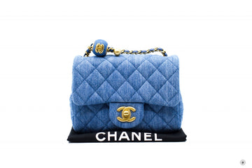 Chanel ASB Denim Mini Flap Bag Denim / NG Fabric Shoulder Bags Ghw