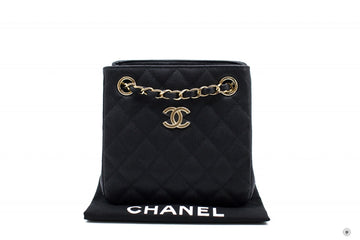 Chanel ASY Bucket Bag Black /  Caviar Shoulder Bags Ghw