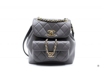 Chanel ASB Mini Duma NI / Grey Calfskin Backpacks Pbhw