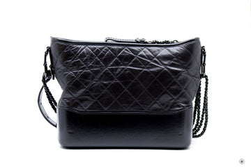 Chanel A B Gabrielle Hobo Medium SO Black  Black /   Lambskin Shoulder Bags Bkhw