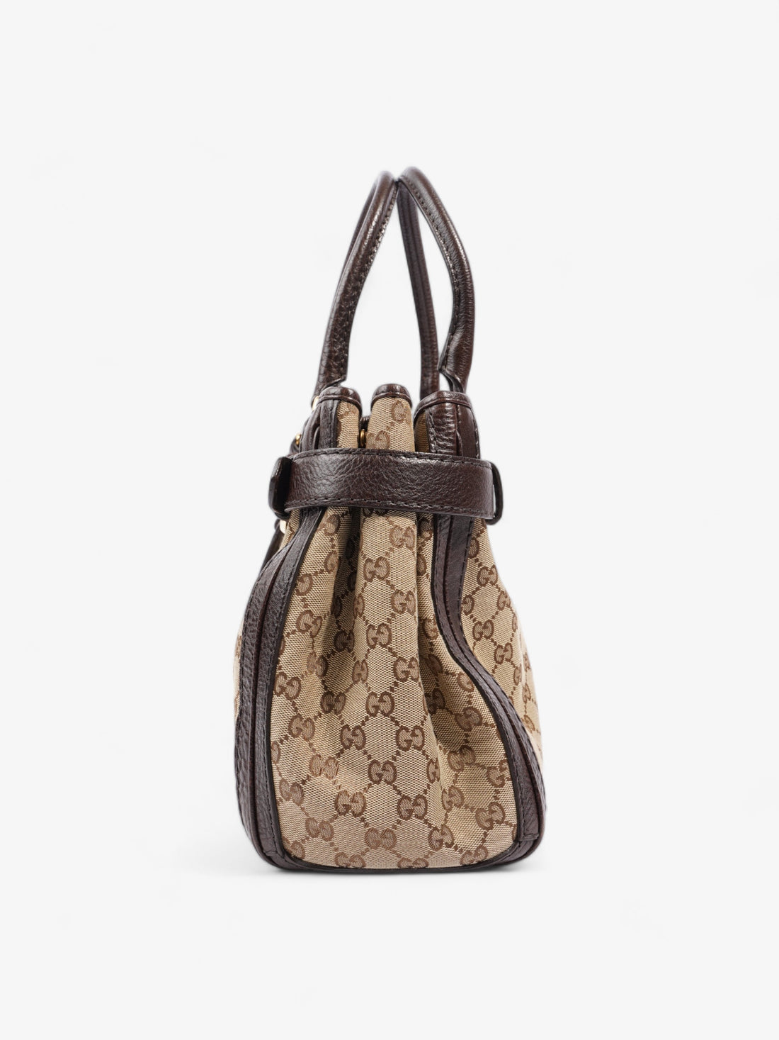 Gucci Running Tote Beige And Ebony EC Supreme Canvas Medium