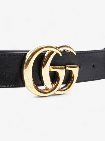 Gucci EC Marmont 2015 Re-Edition Wide Belt Black Leather 110cm / 44"