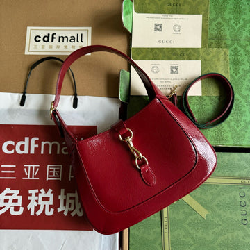 EC JACKIE MINI 19 SHOULDER BAG IN DARK RED CALFSKIN
