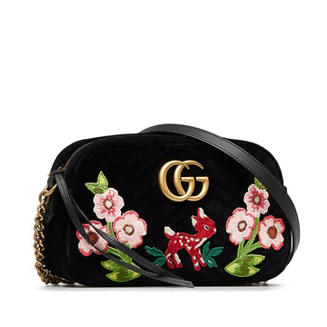GUCCI EC Marmont Velvet Crossbody Crossbody Bag