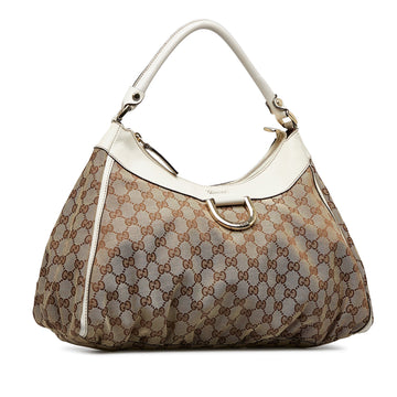GUCCI EC Canvas Abbey D-Ring Hobo Hobo Bag