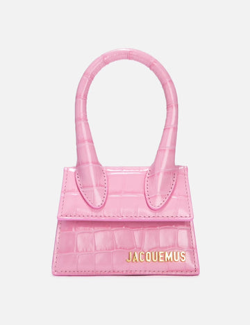 JACQUEMUS LE CHIQUITO MINI CROC EMBOSSED LEATHER CROSSBODY BAG