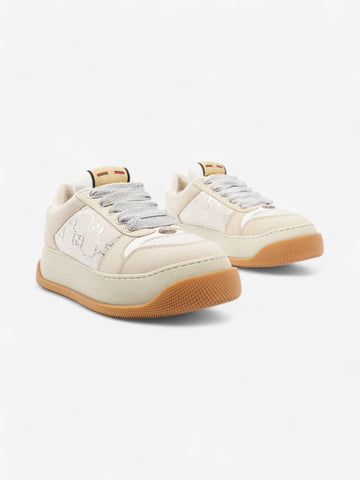 Gucci Screener EC Supreme / Beige / Silver Canvas EU 38 UK 5
