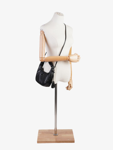 Prada Soft Padded Shoulder Bag Black Nappa Leather
