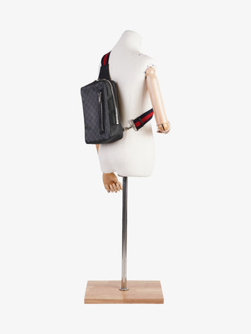 Gucci EC Sling Backpack Black EC Supreme Coated Canvas