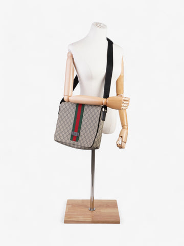Gucci Web Messenger EC Supreme / Green / Red Canvas