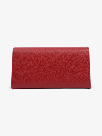 Gucci CS Marmont Long Continental Wallet Hibiscus Red Calfskin Leather