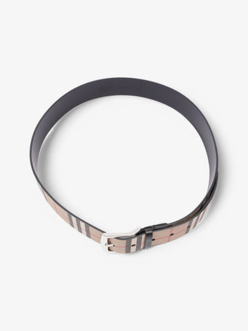 Burberry Reversible Belt Check / Black Coated Canvas 90cm 36"
