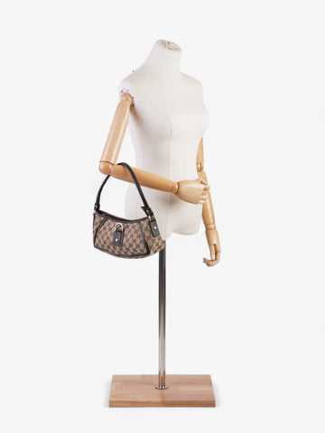 Gucci Abbey Beige And Ebony EC Supreme / Brown Canvas
