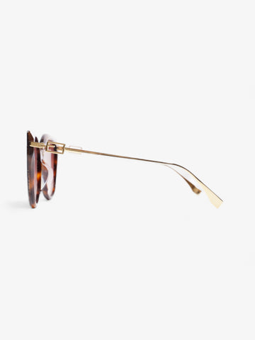 Fendi FF Cat Eye Sunglasses Havana Brown / Pink gradient Lens Acetate 140mm