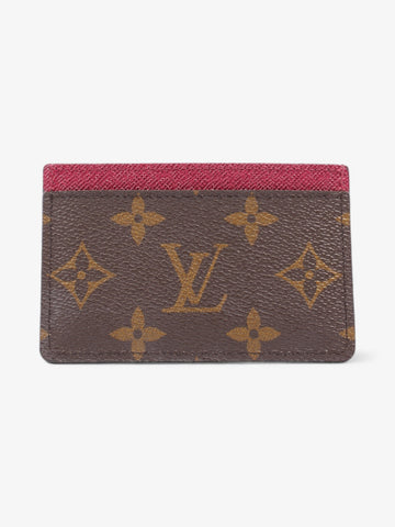 Louis Vuitton Card Holder Monogram / Fuchsia Coated Canvas