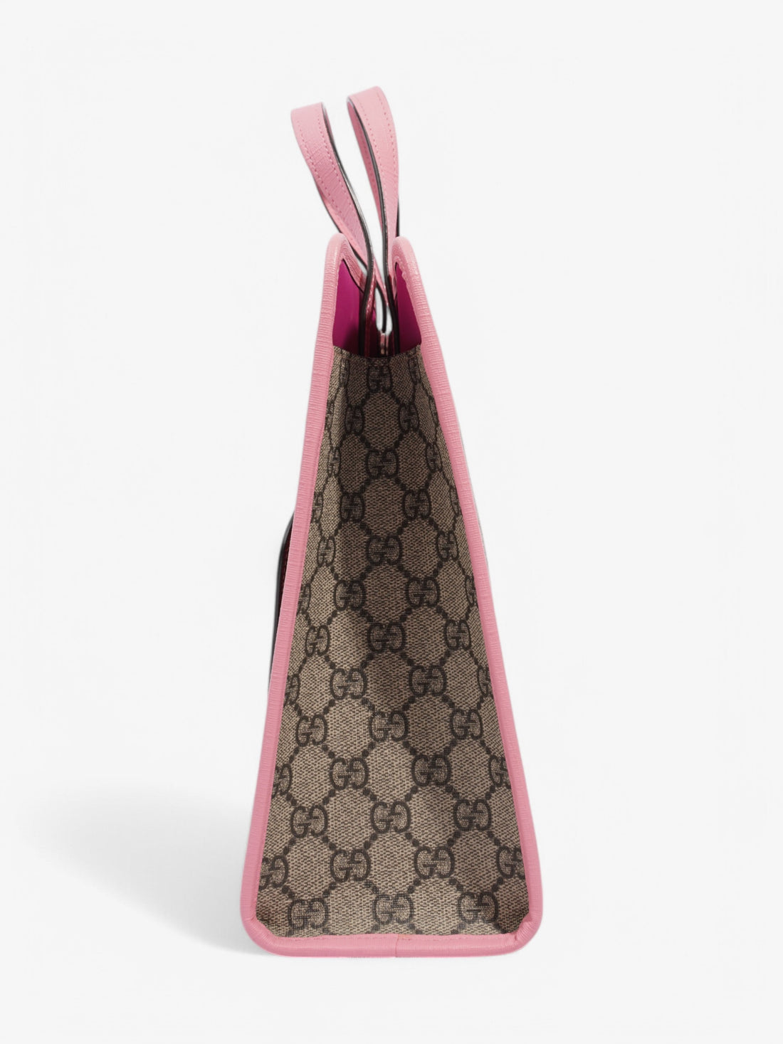 Gucci Strawberry Logo Print Tote CS Supreme / Pink Canvas